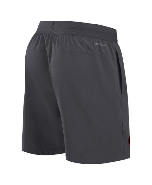 Men's Anthracite Georgia Bulldogs 2024 Sideline Performance Shorts