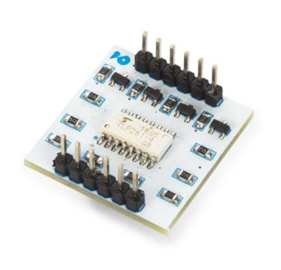 Whadda 4 CHANNEL OPTOCOUPLER TLP281 IC BREAKOUT BOARD - Breakout board - Black - White - 25 mm - 26 mm