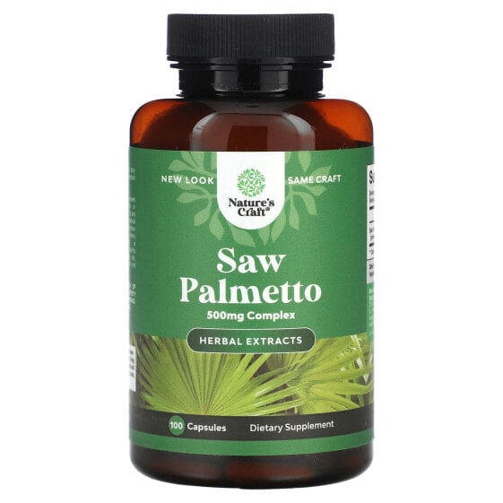 Saw Palmetto, 500 mg, 100 Capsules