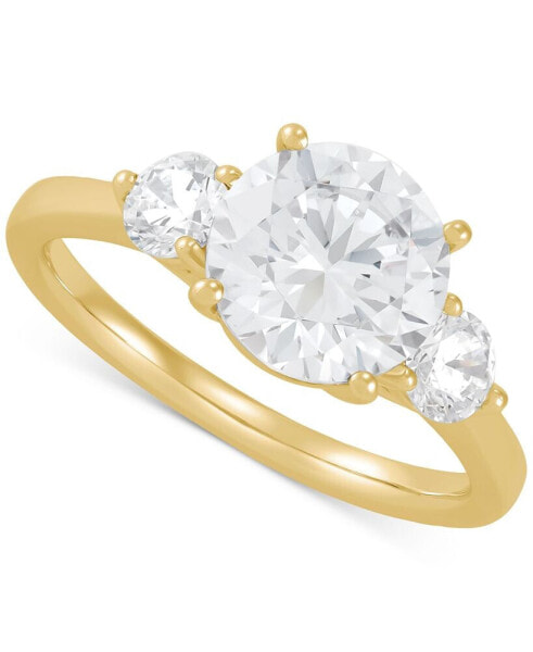 IGI Certified Lab Grown Diamond Three Stone Engagement Ring (3 ct. t.w.) in 14k Gold