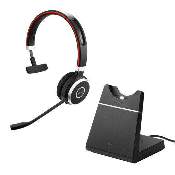 Jabra Evolve 65 SE - UC Mono with Charging Stand - Wired & Wireless - Calls/Music - 20 - 20000 Hz - 282.1 g - Headset - Black