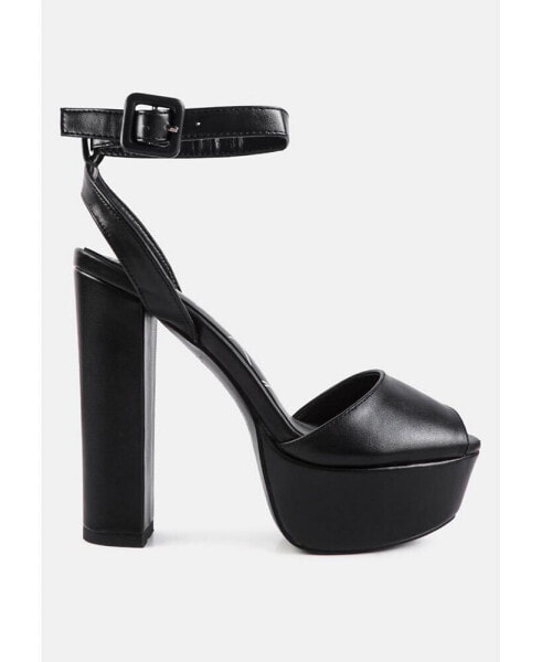 Women's Rager Peep-Toe High Platform Block Sandals