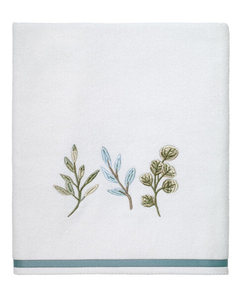 Ombre Leaves Botanical Cotton Bath Towel, 27" x 50"