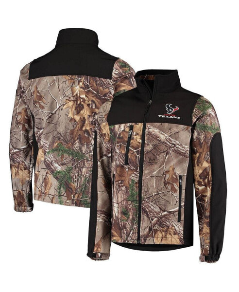 Men's Realtree Camo, Black Houston Texans Circle Hunter Softshell Full-Zip Jacket