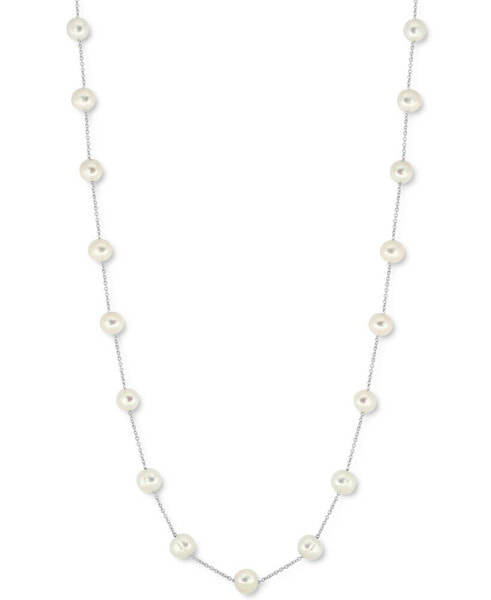 EFFY® Freshwater Pearl (7mm) 36" Statement Necklace in Sterling Silver