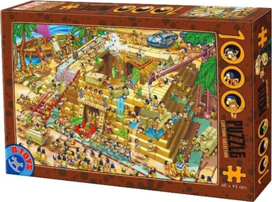 D-Toys Puzzle 1000 Szaleństwo budowa Piramidy w Gizie