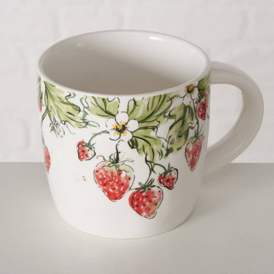 Boltze Kubek ceramiczny w truskawki STRAWBERRY, 450 ml