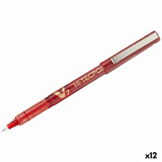 Ручка с жидкими чернилами Pilot V7 Hi-Tecpoint Красный 0,5 mm (12 штук)