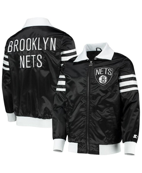 Куртка мужская стильная Starter Brooklyn Nets The Captain II черного цвета
