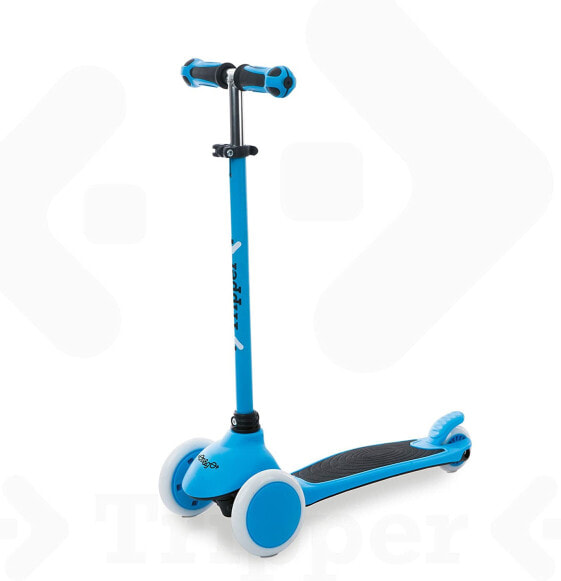 Mondo On&Go Tripper Scooter with 3 Wheels, PU Wheels and TPR Handles, Rear Safety Brake, Blue