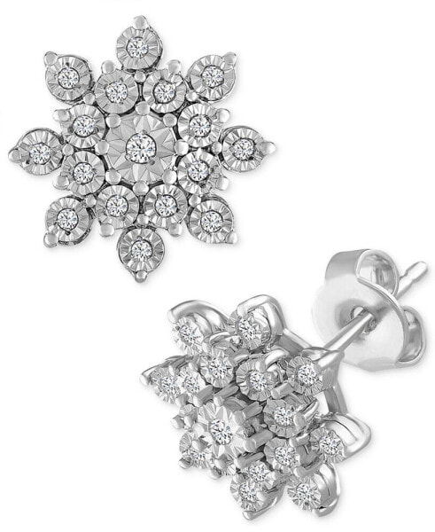 Серьги Macy's Diamond Cluster Stud