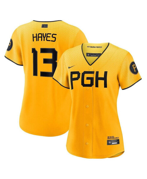 Футболка женская Nike Ke'Bryan Hayes Pittsburgh Pirates 2023 года Playe Jersey replica City Connect Gold
