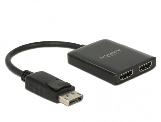 Разъемы и переходники Delock 87720 - DisplayPort - 2x HDMI - 3840 x 2160 пикселей - Черный - Пластик - 60 Гц