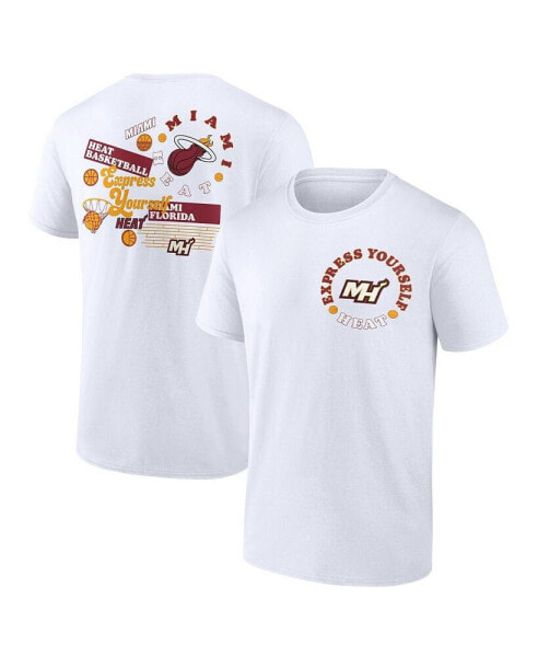 Men's White Miami Heat Street Collective T-shirt