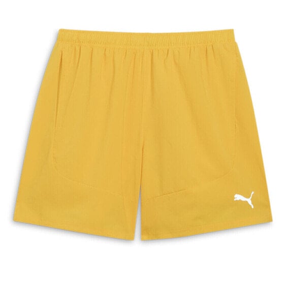 Puma Run Favorites Woven 7 Inch Athletic Shorts Mens Yellow Casual Athletic Bott