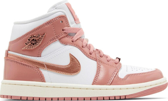 [FB9892-670] Womens Air Jordan Retro 1 MID SE 'Red Stardust'