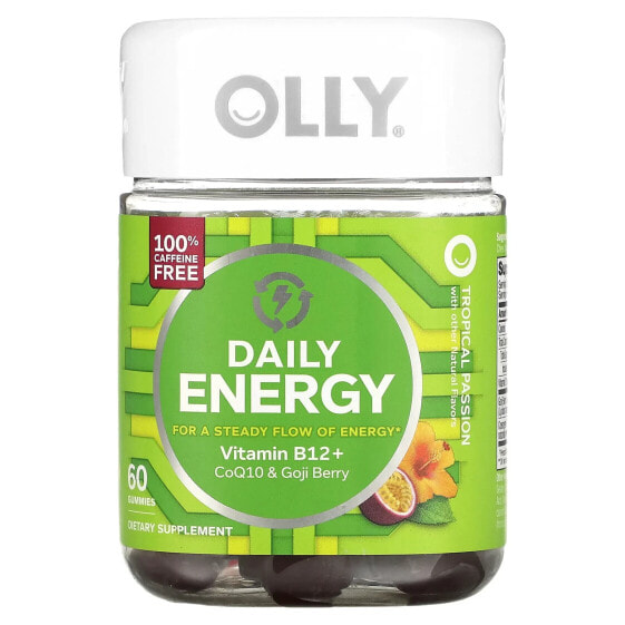 Daily Energy, Caffeine Free, Tropical Passion, 60 Gummies