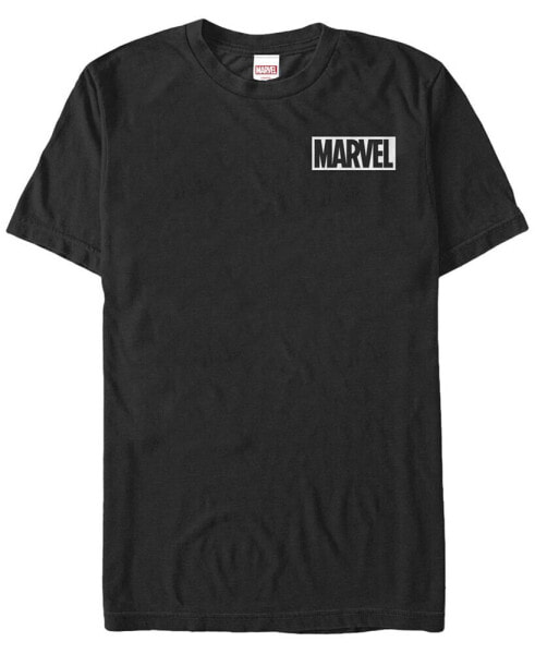 Marvel Men's Comic Logo Simple White Box Short Sleeve T-Shirt