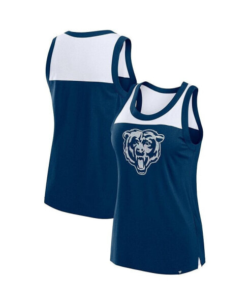 Women's Navy Chicago Bears Sequin Tank Top