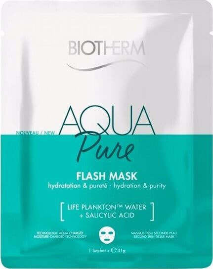 Biotherm Aqua Pure Flash Mask oczyszczająca maseczka w płachcie do twarzy 31 g