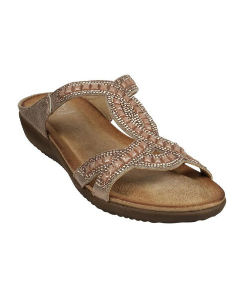 Women's Alora Embellished Slide Flat Sandals