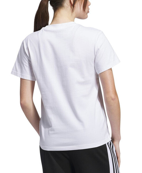 Футболка Adidas женская с графическим логотипом и обиходом из хлопка
