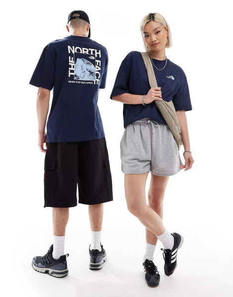 The North Face Half Dome Photo backprint oversized t-shirt in navy