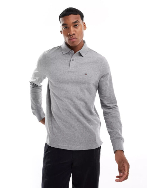 Tommy Hilfiger Long Sleeve Regular Polo Shirt in Grey