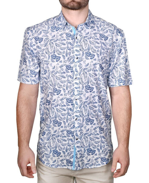 Men's Printed Short-Sleeve Woven Shirt