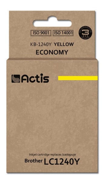 Actis KB-1240Y ink (replacement for Brother LC1240Y/LC1220Y; Standard; 19 ml; yellow) - Standard Yield - Dye-based ink - 19 ml - 1 pc(s) - Single pack