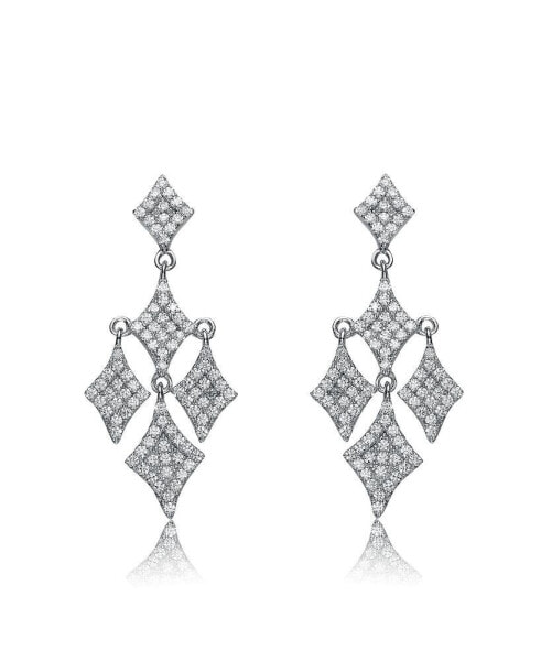 Серебряные серьги с кристаллами Cubic Zirconia Genevive