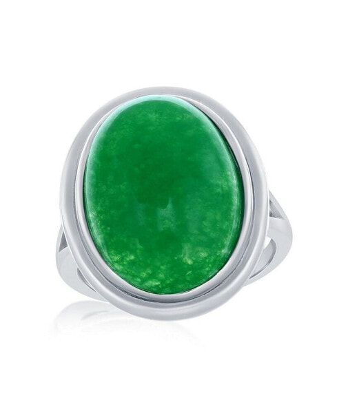 Кольцо Caribbean Treasures Oval Jade 13x18mm