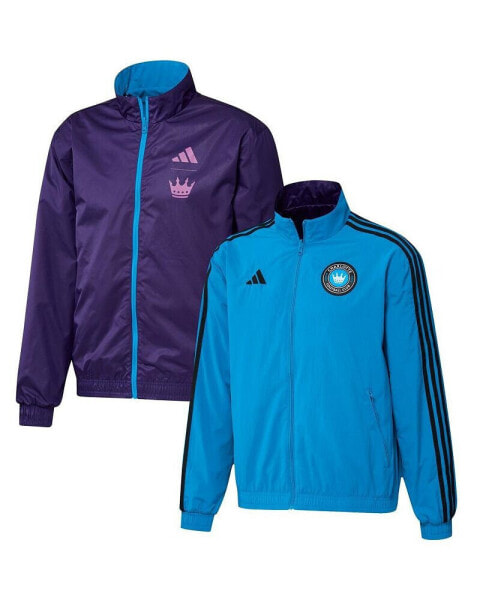 Men's Blue, Purple Charlotte FC 2023 On-Field Anthem Full-Zip Reversible Team Jacket