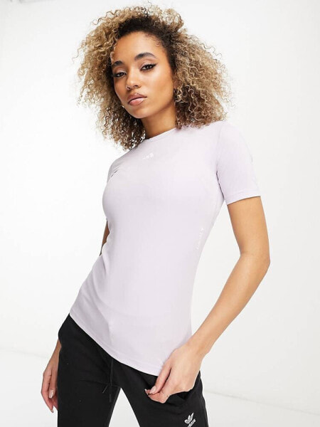 adidas Training Techfit t-shirt in lilac