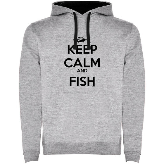 KRUSKIS Keep Calm And Fish Two-Colour hoodie