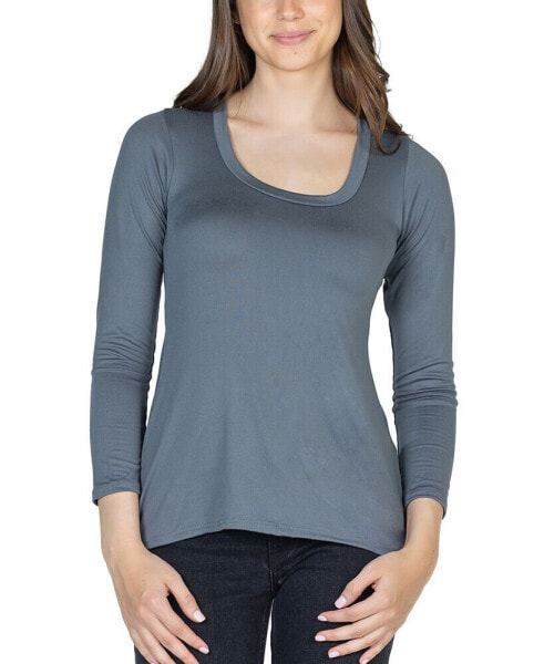 Women's Long Sleeve Scoop Neck Top