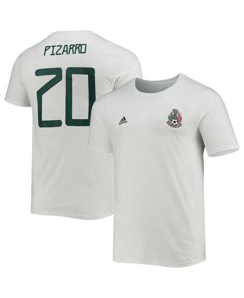 Men's Rodolfo Pizarro White Mexico National Team Amplifier Name and Number T-shirt