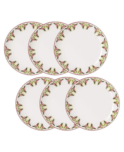 Jay Import Bargello Set of 6 Holiday Dinner Plates