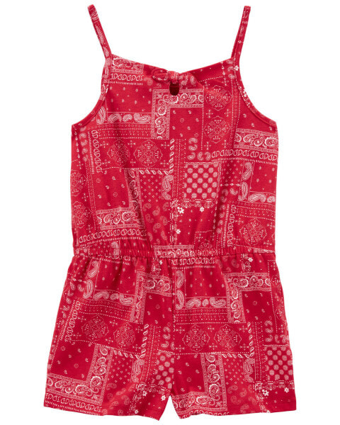 Toddler Bandana Print Romper 2T