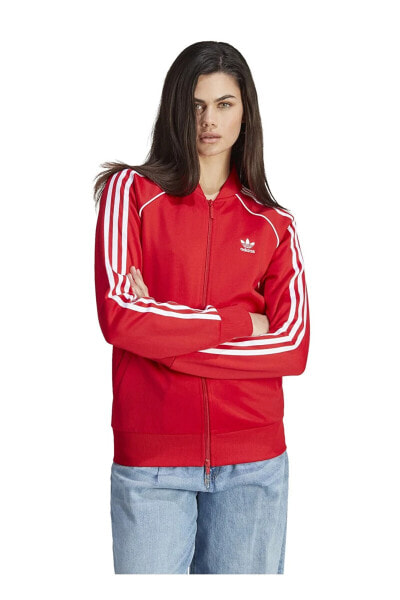 Bisiklet Yaka Kırmızı Kadın Sweatshırt Ib5913 Sst Tracktop Pb