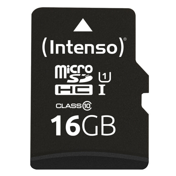 Intenso 3424470 - 16 GB - MicroSD - Class 10 - UHS-I - Class 1 (U1) - Shock resistant - Temperature proof - Waterproof - X-ray proof