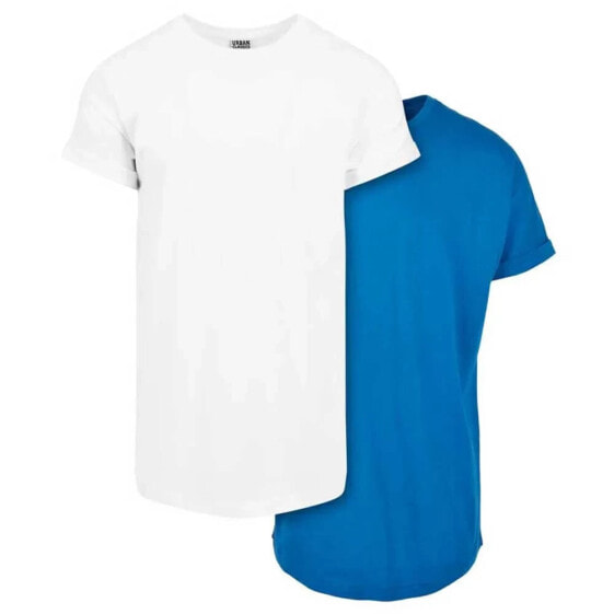 URBAN CLASSICS Pre-Pack Long Shaped Turnup short sleeve T-shirt 2 units