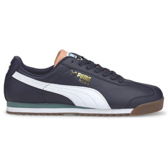 Puma Roma Basic Plus Lace Up Mens Blue Sneakers Casual Shoes 36957137