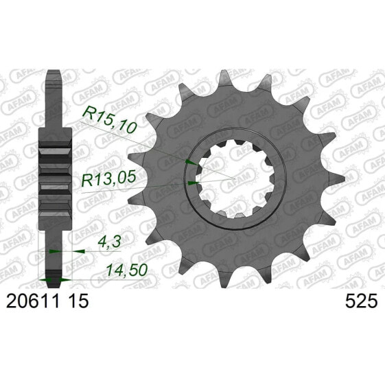 AFAM 20611NR Rubber Noise front sprocket