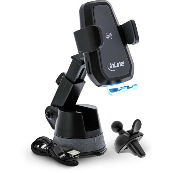 InLine Car Smartphone Holder electric - wireless charger