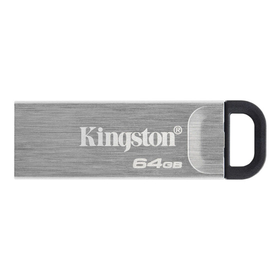 Флеш-накопитель Kingston DataTraveler Kyson - 64 GB - USB Type-A - 3.2 Gen 1 (3.1 Gen 1) - 200 MB/s - Capless - Silver