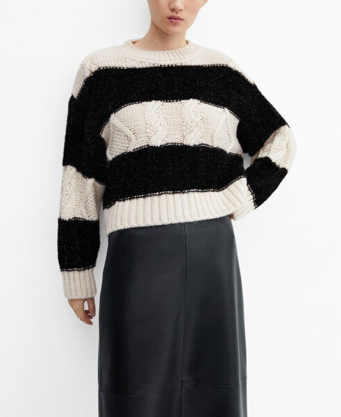 Women's Contrasting Stripes Sweater