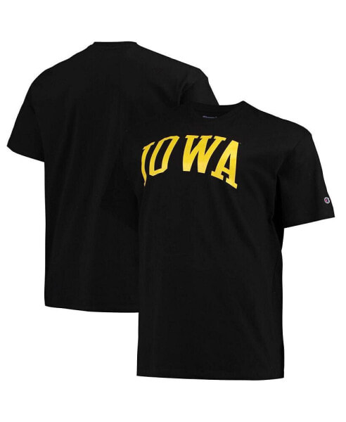 Men's Black Iowa Hawkeyes Big and Tall Arch Team Logo T-shirt