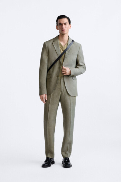 100% linen suit blazer