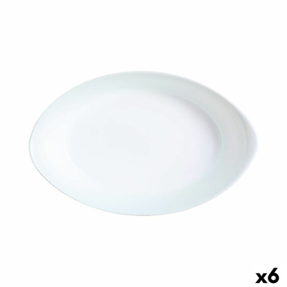 Поднос Luminarc Smart Cuisine Овальный Белый Стеклянный 21 x 13 cm (6 штук)